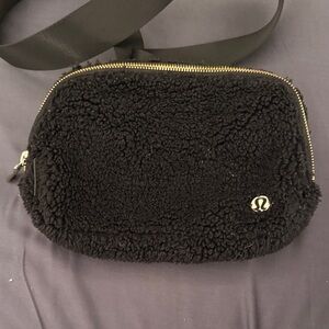 Black Sherpa Crossbody Bag